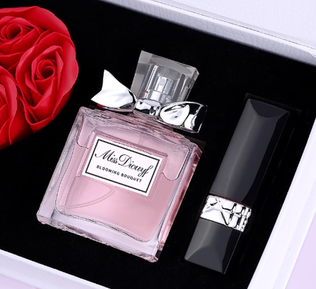 法國大牌香水正品花漾甜心小姐淡香女士持久留香50ml禮盒口紅999